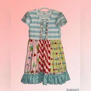 Girls dress camping theme size xxl cottagecore